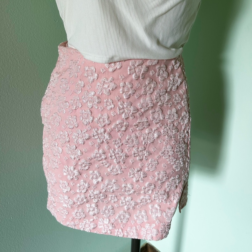 Pink Floral Mini Skirt Wild Fable